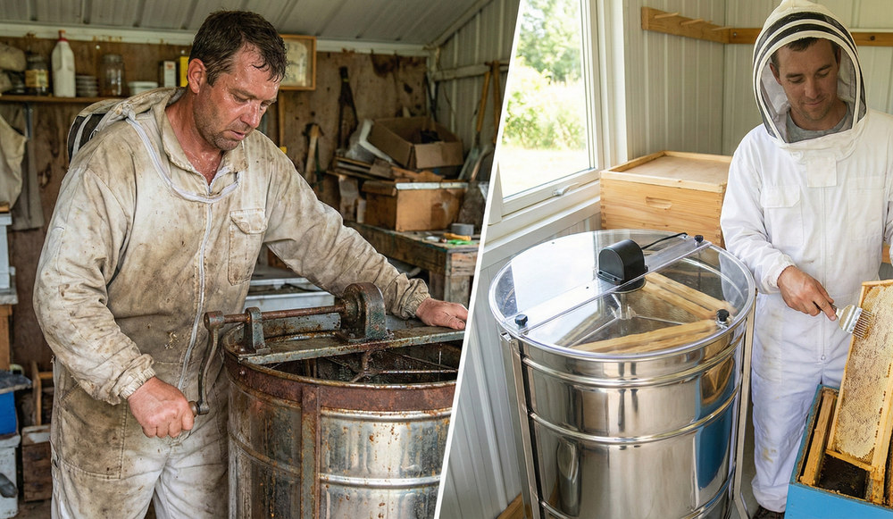 Ручна чи електрична: яку купити медогонку для пасіки до 20 сімей?